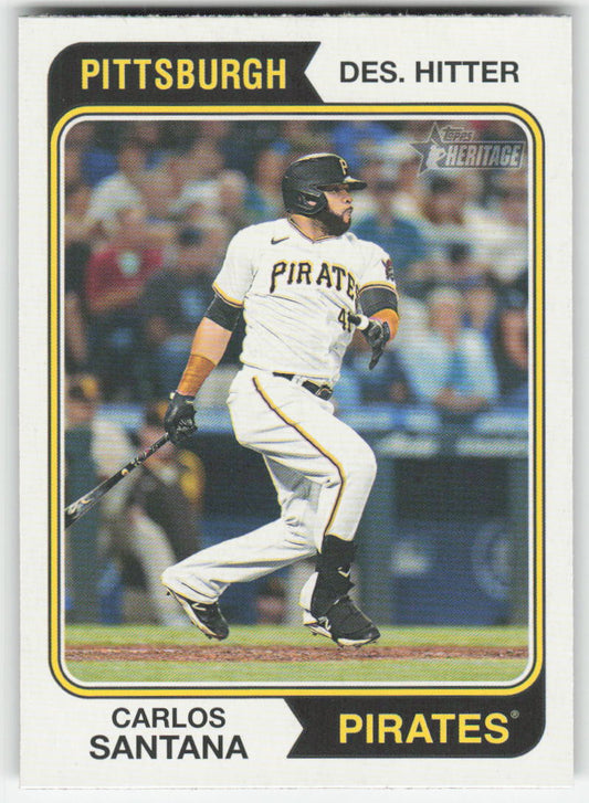 2023 Topps Heritage #400 Carlos Santana Pittsburgh Pirates 848