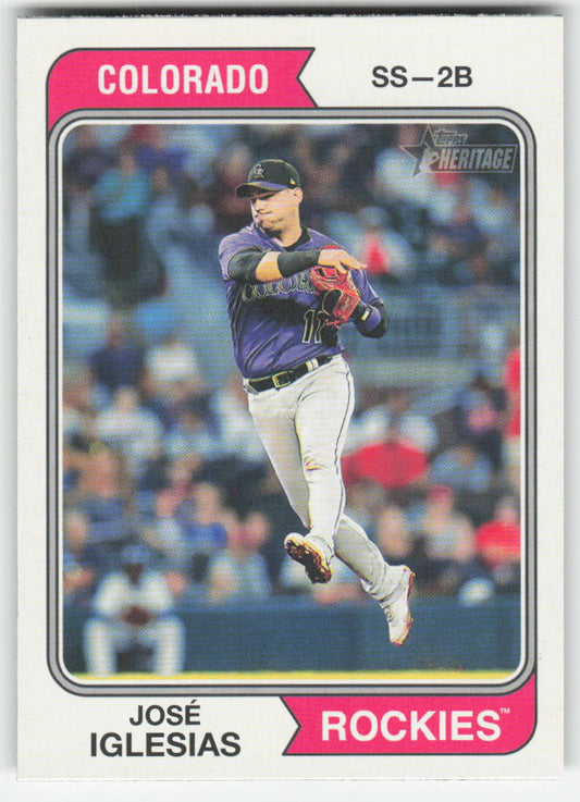 2023 Topps Heritage #281 José Iglesias Colorado Rockies 849
