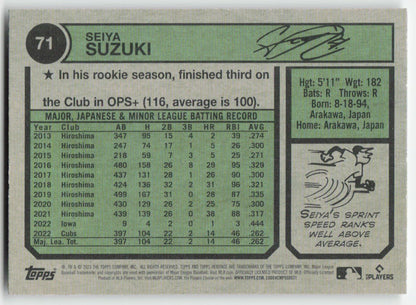 2023 Topps Heritage #71 Seiya Suzuki Chicago Cubs 850