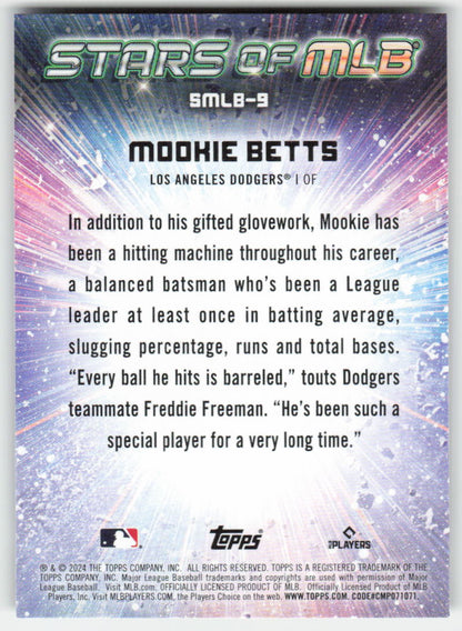2024 Topps #SMLB-9 Mookie Betts Stars of MLB Los Angeles Dodgers 859