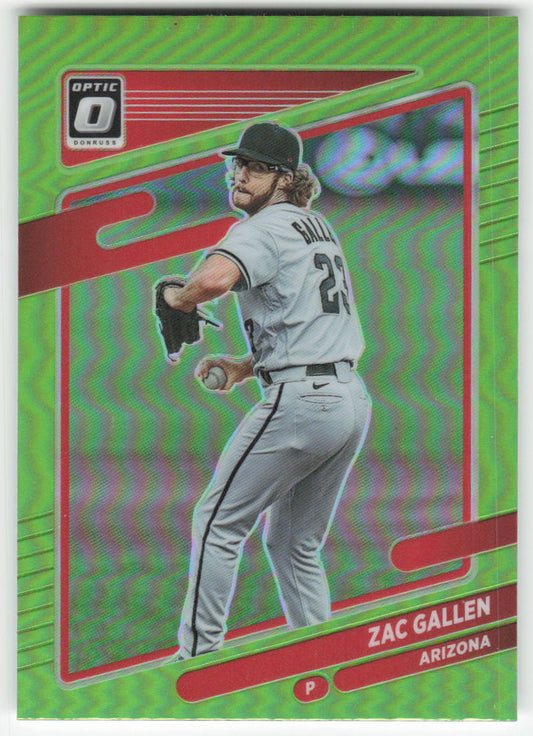 2021 Donruss Optic #149 Zac Gallen Lime Green Prizm Arizona Diamondbacks 866