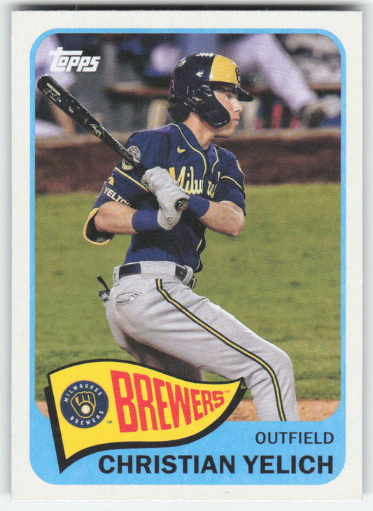 2021 Topps #T65-29 Christian Yelich 1965 Topps Redux Milwaukee Brewers 868