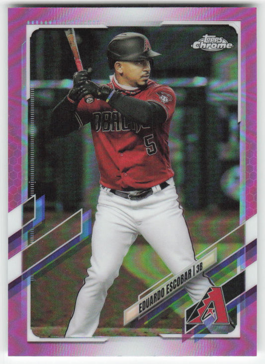 2021 Topps Chrome #73 Eduardo Escobar Purple Arizona Diamondbacks 872