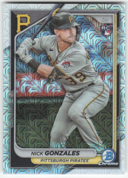 2024 Bowman #62 Nick Gonzales Chrome Mojo Refractors Pittsburgh Pirates 886