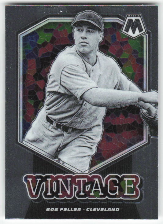 2021 Panini Mosaic #V12 Bob Feller Vintage Cleveland Indians 921