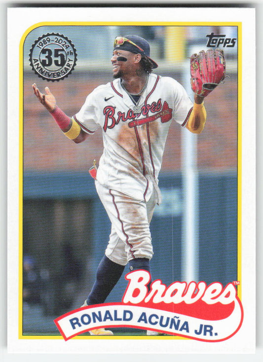 2024 Topps #89B-17 Ronald Acuña Jr. 1989 Baseball 35th Anniv Atlanta Braves 929