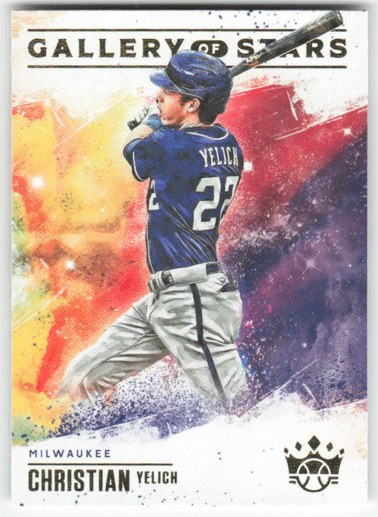 2022 Panini Diamond Kings #GS-11 Christian Yelich Gallery of Stars Brewers 942