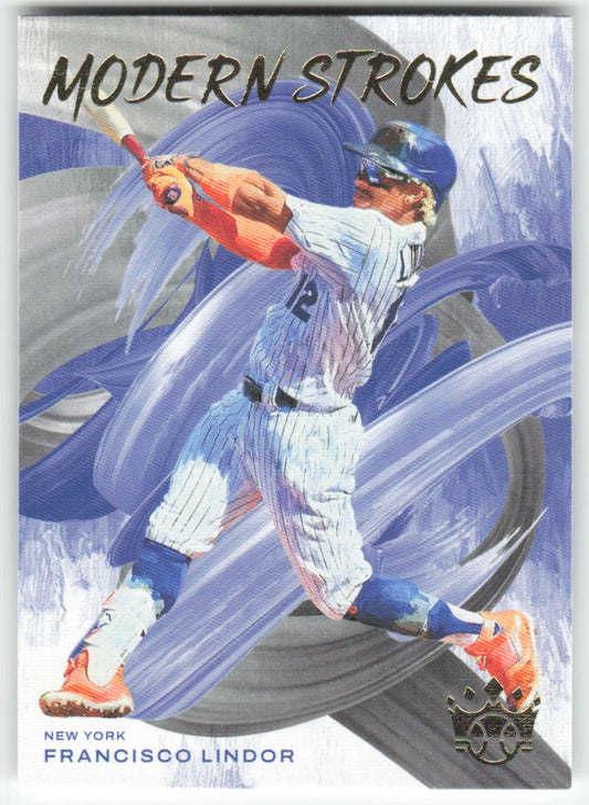2022 Panini Diamond Kings #MS-15 Francisco Lindor Modern Strokes Mets 943