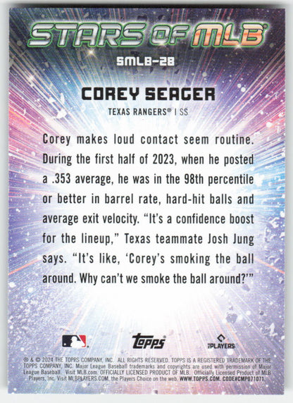 2024 Topps #SMLB-28 Corey Seager Stars of MLB Texas Rangers 995