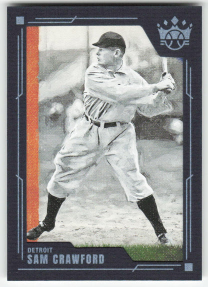 2022 Panini Diamond Kings #65 Sam Crawford Framed Blue Detroit Tigers 1118