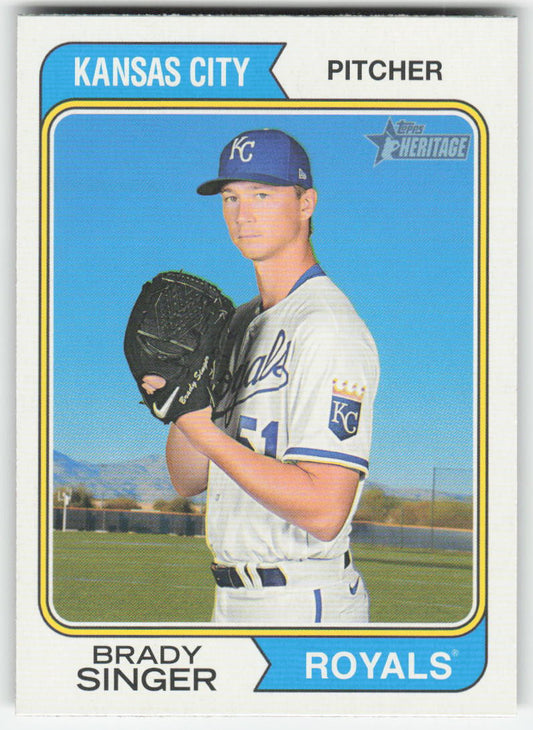 2023 Topps Heritage #162 Brady Singer Kansas City Royals 1206