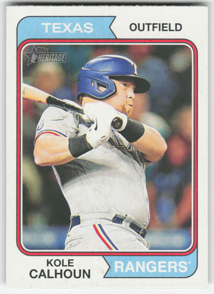 2023 Topps Heritage #213 Kole Calhoun Texas Rangers 1214