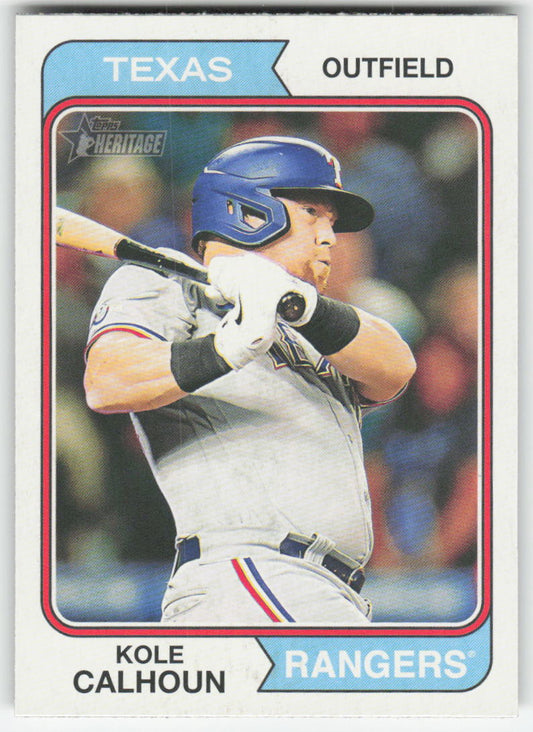 2023 Topps Heritage #213 Kole Calhoun Texas Rangers 1214