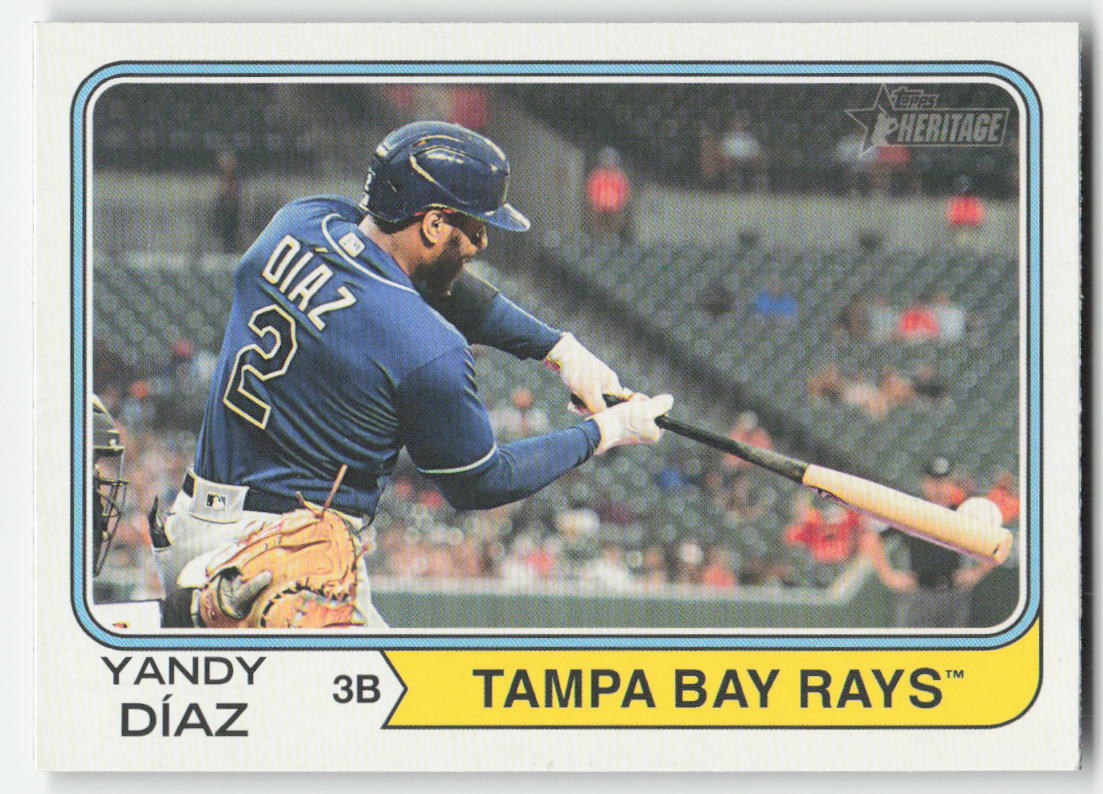 2023 Topps Heritage #125 Yandy Díaz Tampa Bay Rays 1217