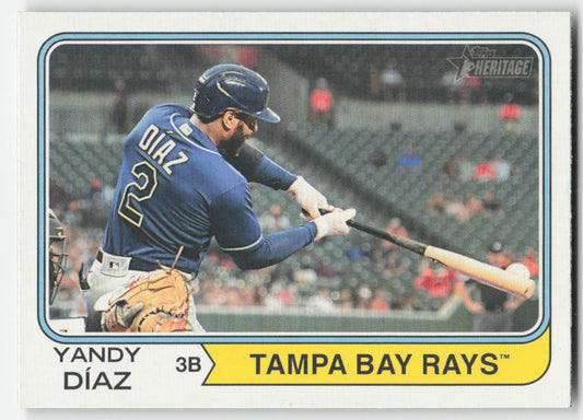 2023 Topps Heritage #125 Yandy Díaz Tampa Bay Rays 1217