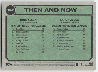 2023 Topps Heritage #TAN-11 Dick Allen / Aaron Judge Then and Now 1218