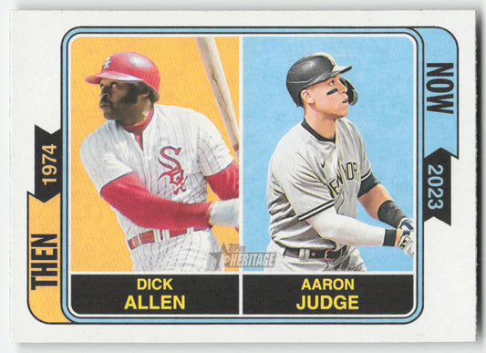 2023 Topps Heritage #TAN-11 Dick Allen / Aaron Judge Then and Now 1218