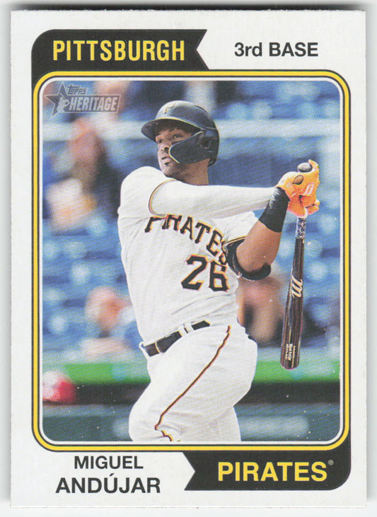 2023 Topps Heritage #91 Miguel Andújar Pittsburgh Pirates 1219