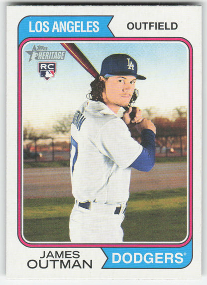 2023 Topps Heritage #93 James Outman Los Angeles Dodgers Rookie 1225