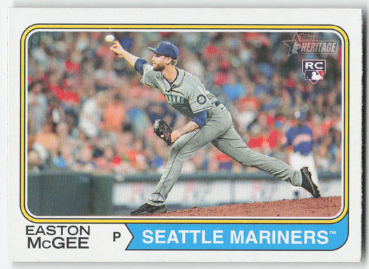 2023 Topps Heritage #178 Easton McGee Seattle Mariners Rookie 1230