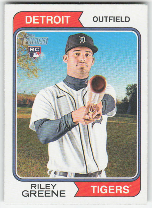 2023 Topps Heritage #48 Riley Greene Detroit Tigers Rookie 1231