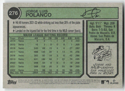 2023 Topps Heritage #276 Jorge Polanco Minnesota Twins 1232