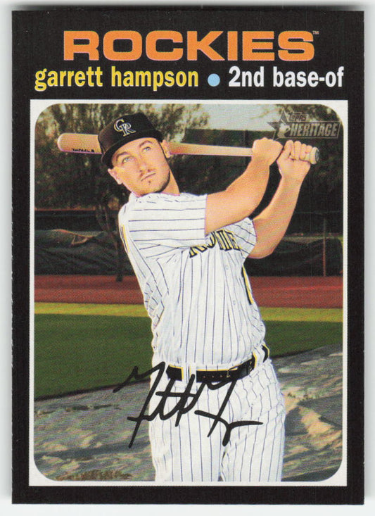 2020 Topps Heritage #667 Garrett Hampson Colorado Rockies 1234
