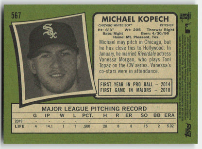 2020 Topps Heritage #567 Michael Kopech Chicago White Sox 1235