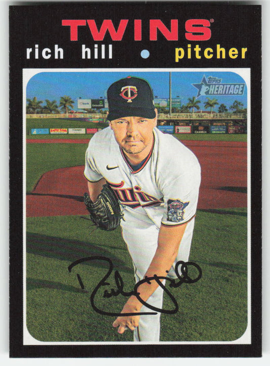 2020 Topps Heritage #514 Rich Hill Minnesota Twins 1237