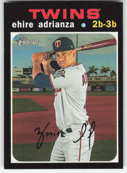 2020 Topps Heritage #595 Ehire Adrianza Minnesota Twins 1239