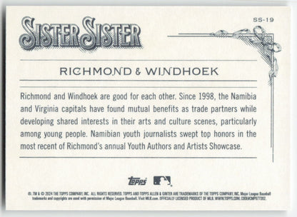 2024 Topps Allen & Ginter #SS-19 Richmond / Windhoek Sister Sister 1242