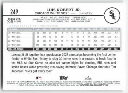 2024 Topps #249 Luis Robert Jr. Chicago White Sox 1268