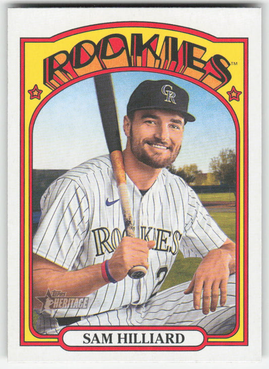 2021 Topps Heritage #548 Sam Hilliard Colorado Rockies 1277