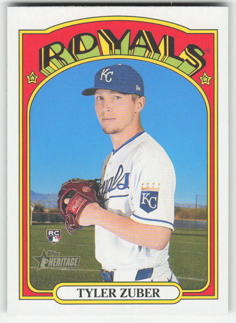 2021 Topps Heritage #659 Tyler Zuber Kansas City Royals Rookie 1281