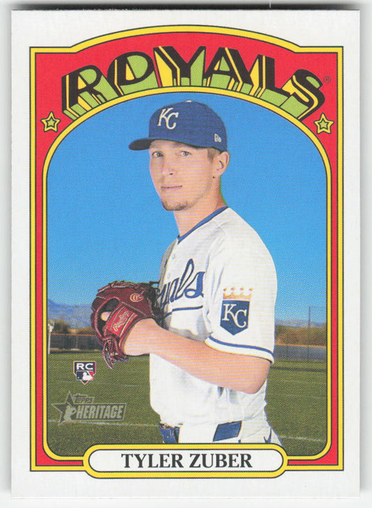 2021 Topps Heritage #659 Tyler Zuber Kansas City Royals Rookie 1281