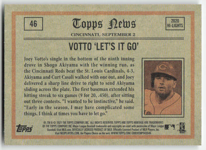 2021 Topps Heritage #46 Joey Votto Cincinnati Reds 1285