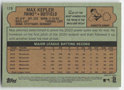 2021 Topps Heritage #119 Max Kepler Chrome Minnesota Twins 1288