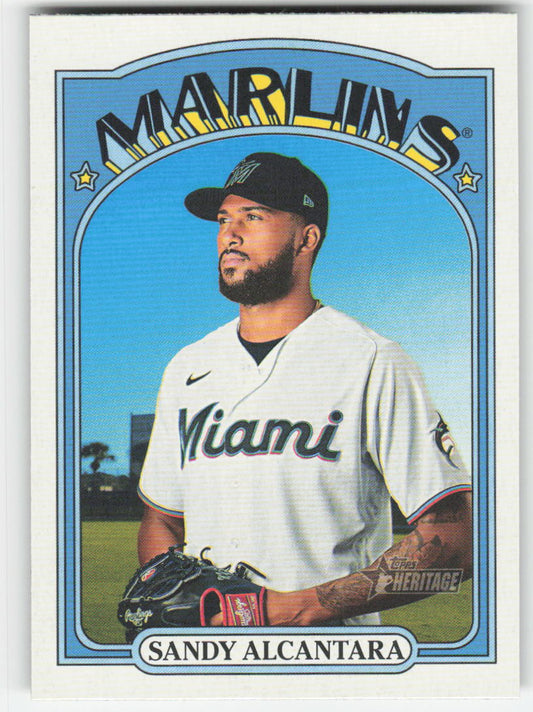2021 Topps Heritage #273 Sandy Alcantara Miami Marlins 1289