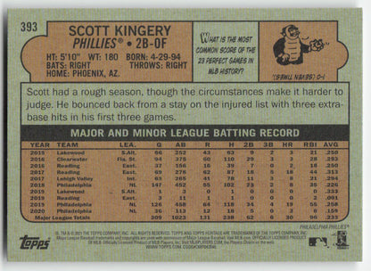 2021 Topps Heritage #393 Scott Kingery Philadelphia Phillies 1291
