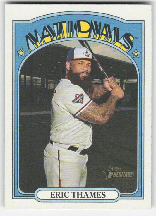 2021 Topps Heritage #359 Eric Thames Washington Nationals 1293
