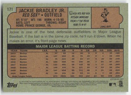2021 Topps Heritage #171 Jackie Bradley Jr. Boston Red Sox 1296