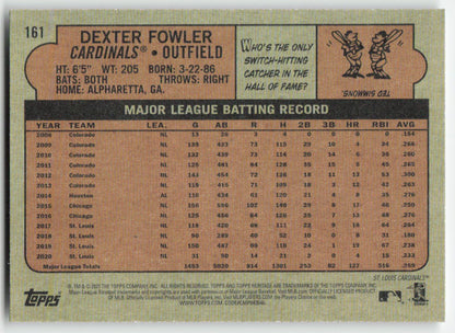 2021 Topps Heritage #161 Dexter Fowler St. Louis Cardinals 1297