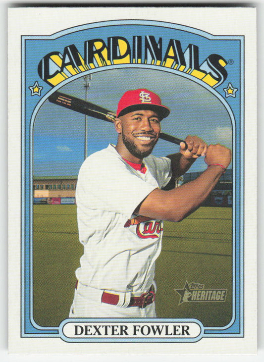 2021 Topps Heritage #161 Dexter Fowler St. Louis Cardinals 1297
