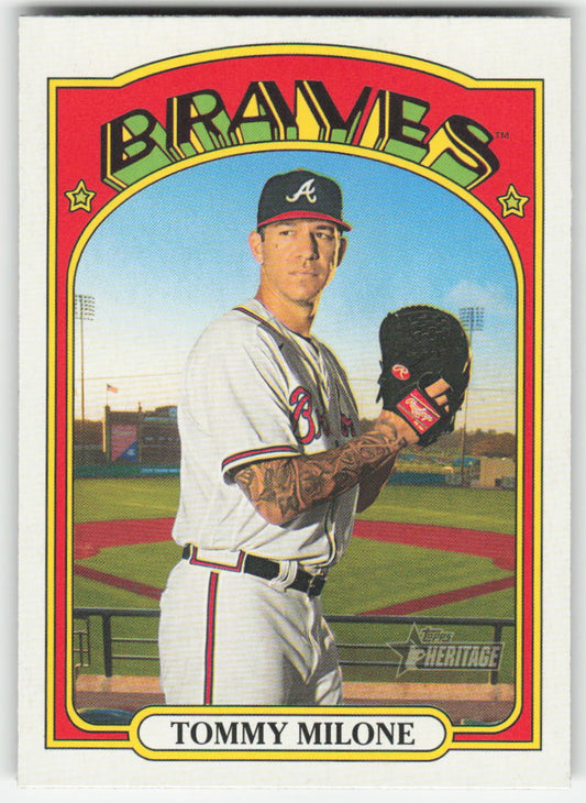 2021 Topps Heritage #116 Tommy Milone Atlanta Braves 1298