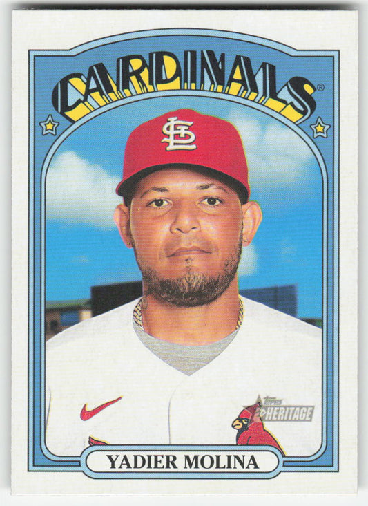 2021 Topps Heritage #17 Yadier Molina Team Color St. Louis Cardinals 1301