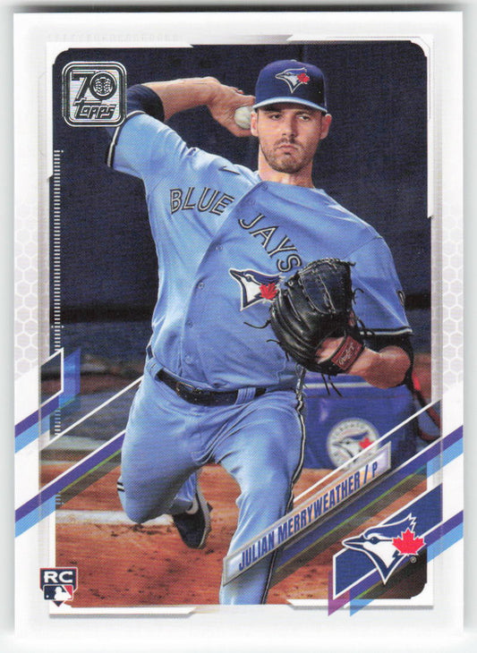 2021 Topps #581 Julian Merryweather Toronto Blue Jays Rookie 1318
