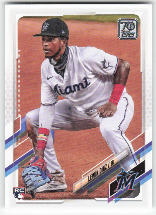 2021 Topps #417 Lewin Diaz Miami Marlins Rookie 1320