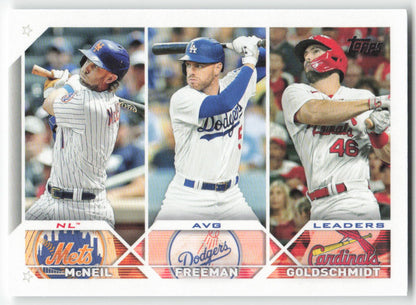 2023 Topps #43 NL AVG Leaders (McNeil / Freddie Freeman / Goldschmidt) 1334