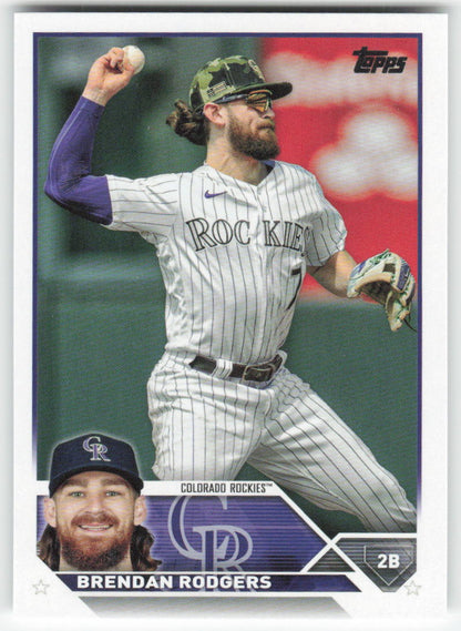 2023 Topps #287 Brendan Rodgers Colorado Rockies 1344