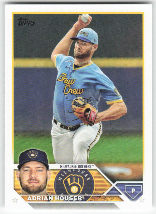 2023 Topps #323 Adrian Houser Milwaukee Brewers 1349